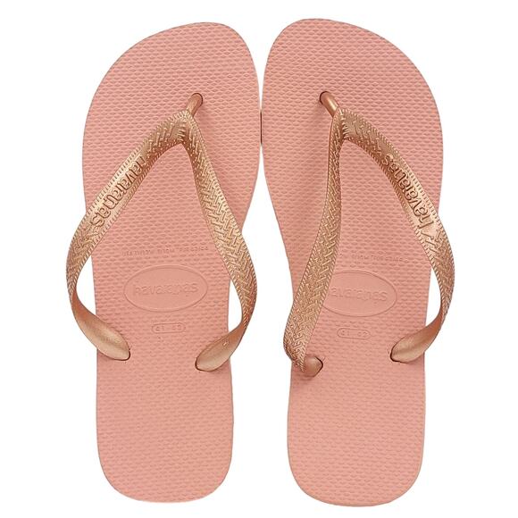 Havaianas Women Top Tiras Slim Flip Flop Sandals Size US 11 Rose Nude Pink - Picture 3 of 4